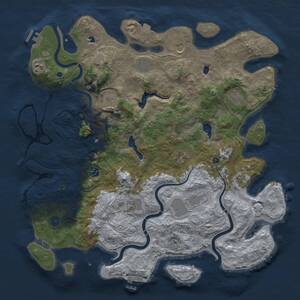 Thumbnail Rust Map: Procedural Map, Size: 4500, Seed: 943364753, 18 Monuments