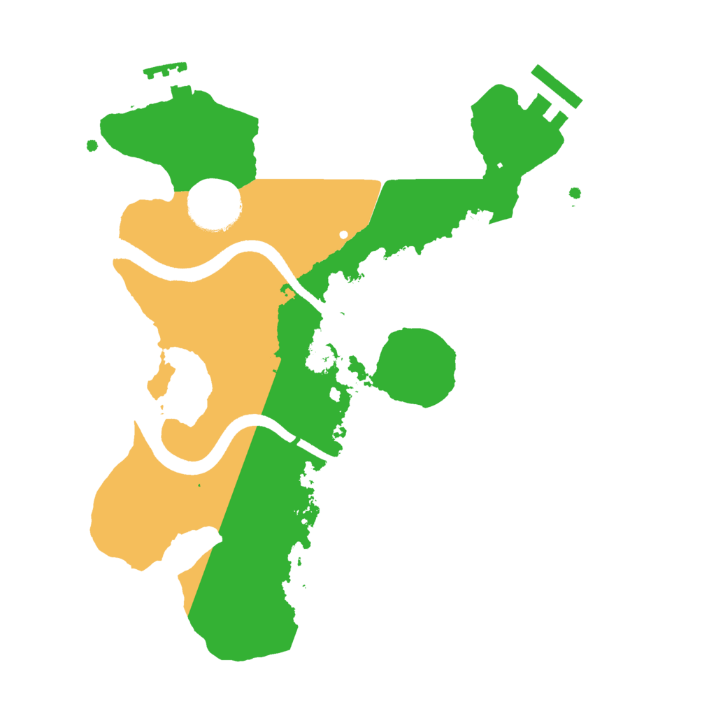 Biome Rust Map: Procedural Map, Size: 2500, Seed: 25478