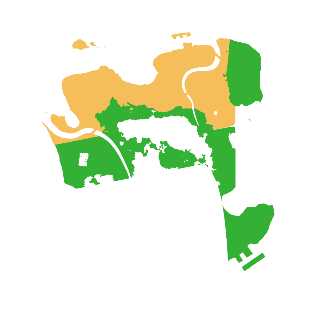 Biome Rust Map: Procedural Map, Size: 2500, Seed: 989853068