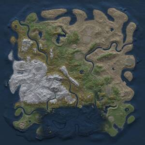 Thumbnail Rust Map: Procedural Map, Size: 5100, Seed: 1242373173, 17 Monuments