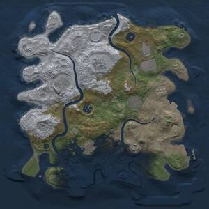Thumbnail Rust Map: Procedural Map, Size: 3500, Seed: 58367358, 14 Monuments