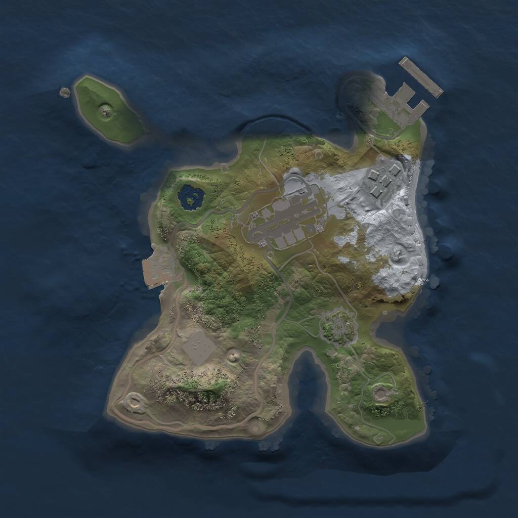 Rust Map: Procedural Map, Size: 2000, Seed: 1714680745, 5 Monuments