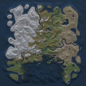 Thumbnail Rust Map: Procedural Map, Size: 5000, Seed: 1748017749, 17 Monuments