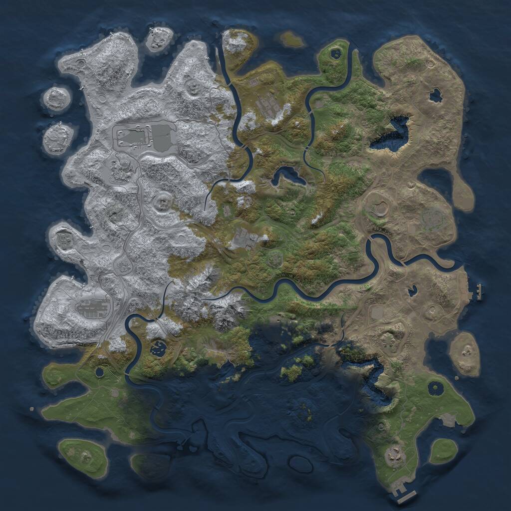 Rust Map: Procedural Map, Size: 5000, Seed: 1748017749, 17 Monuments