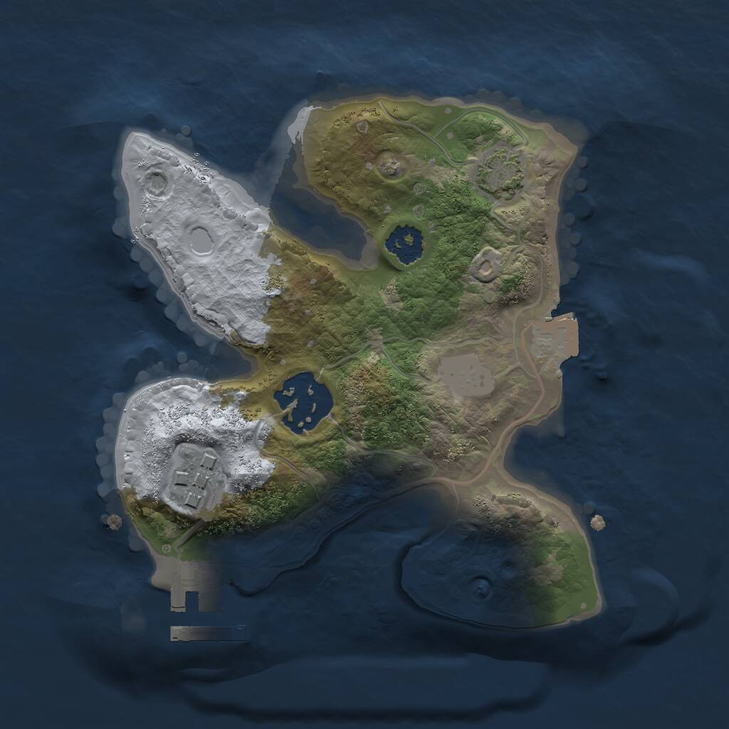 Rust Map: Procedural Map, Size: 1950, Seed: 12, 5 Monuments