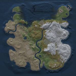 Thumbnail Rust Map: Procedural Map, Size: 3500, Seed: 788892078, 15 Monuments