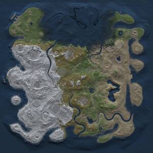 Thumbnail Rust Map: Procedural Map, Size: 4300, Seed: 669025717, 17 Monuments