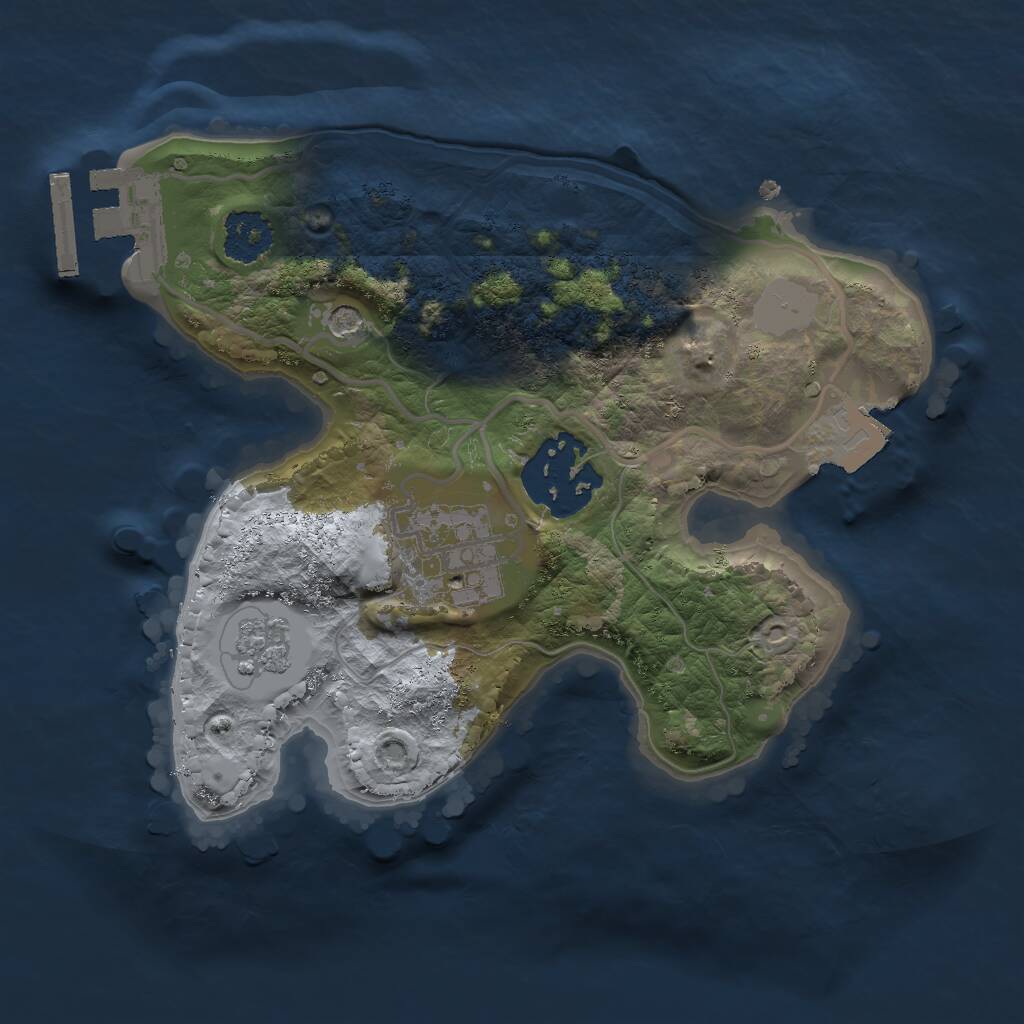 Rust Map: Procedural Map, Size: 2000, Seed: 69676967, 6 Monuments