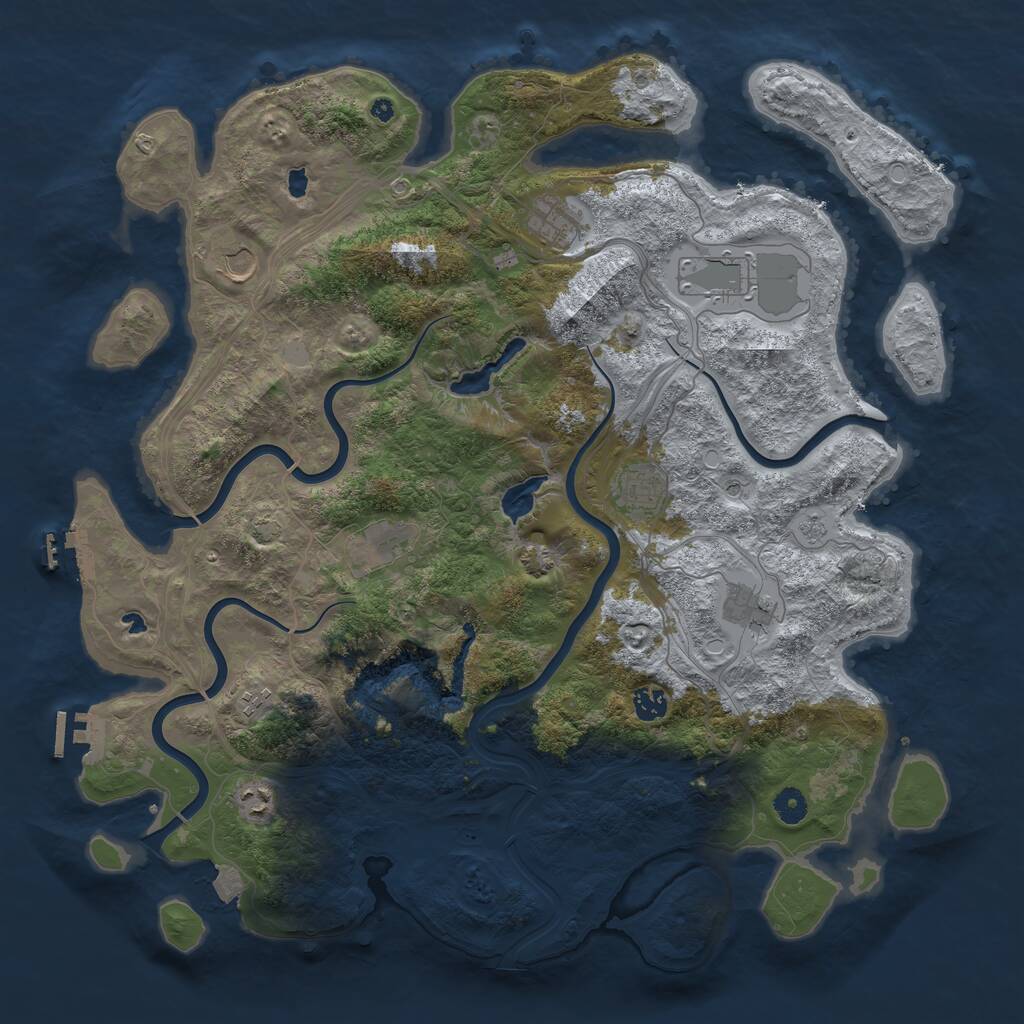 Rust Map: Procedural Map, Size: 4500, Seed: 38692254, 15 Monuments