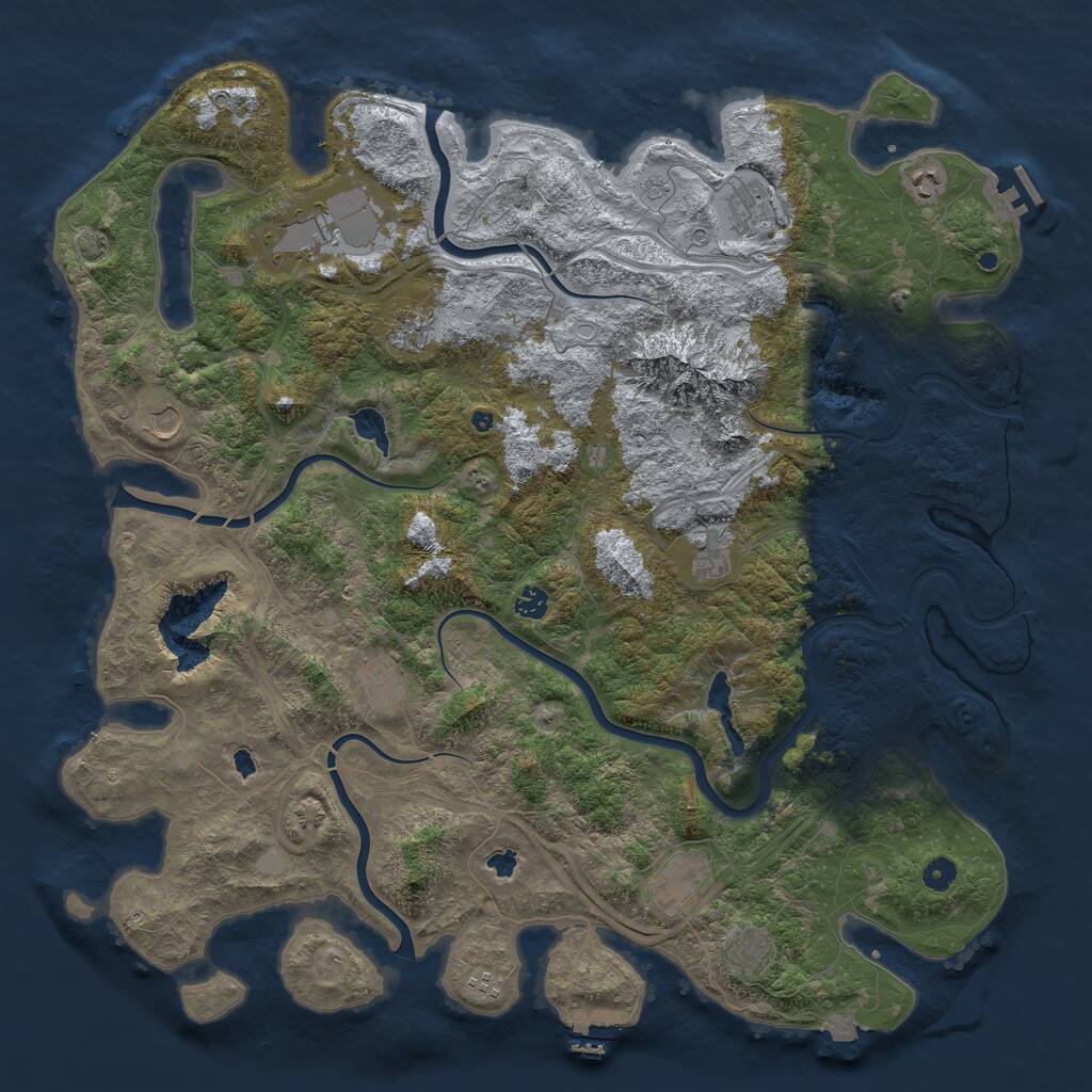 Rust Map: Procedural Map, Size: 5000, Seed: 1776309259, 17 Monuments