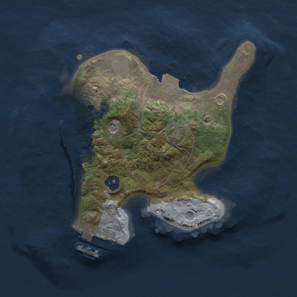 Rust Map: Procedural Map, Size: 2000, Seed: 607996167, 5 Monuments
