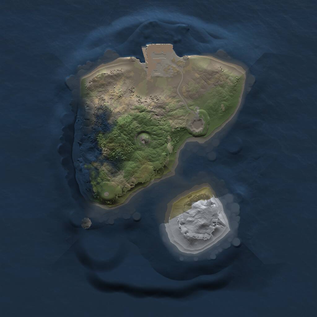 Rust Map: Procedural Map, Size: 1200, Seed: 481981, 1 Monuments