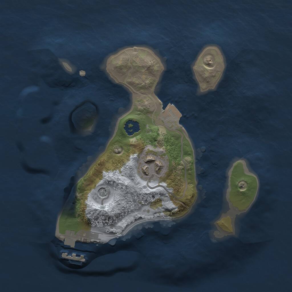Rust Map: Procedural Map, Size: 1900, Seed: 11145, 4 Monuments