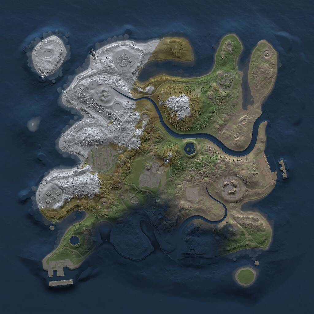 Rust Map: Procedural Map, Size: 2700, Seed: 1783512079, 10 Monuments