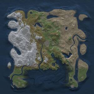 Thumbnail Rust Map: Procedural Map, Size: 4000, Seed: 877712140, 14 Monuments