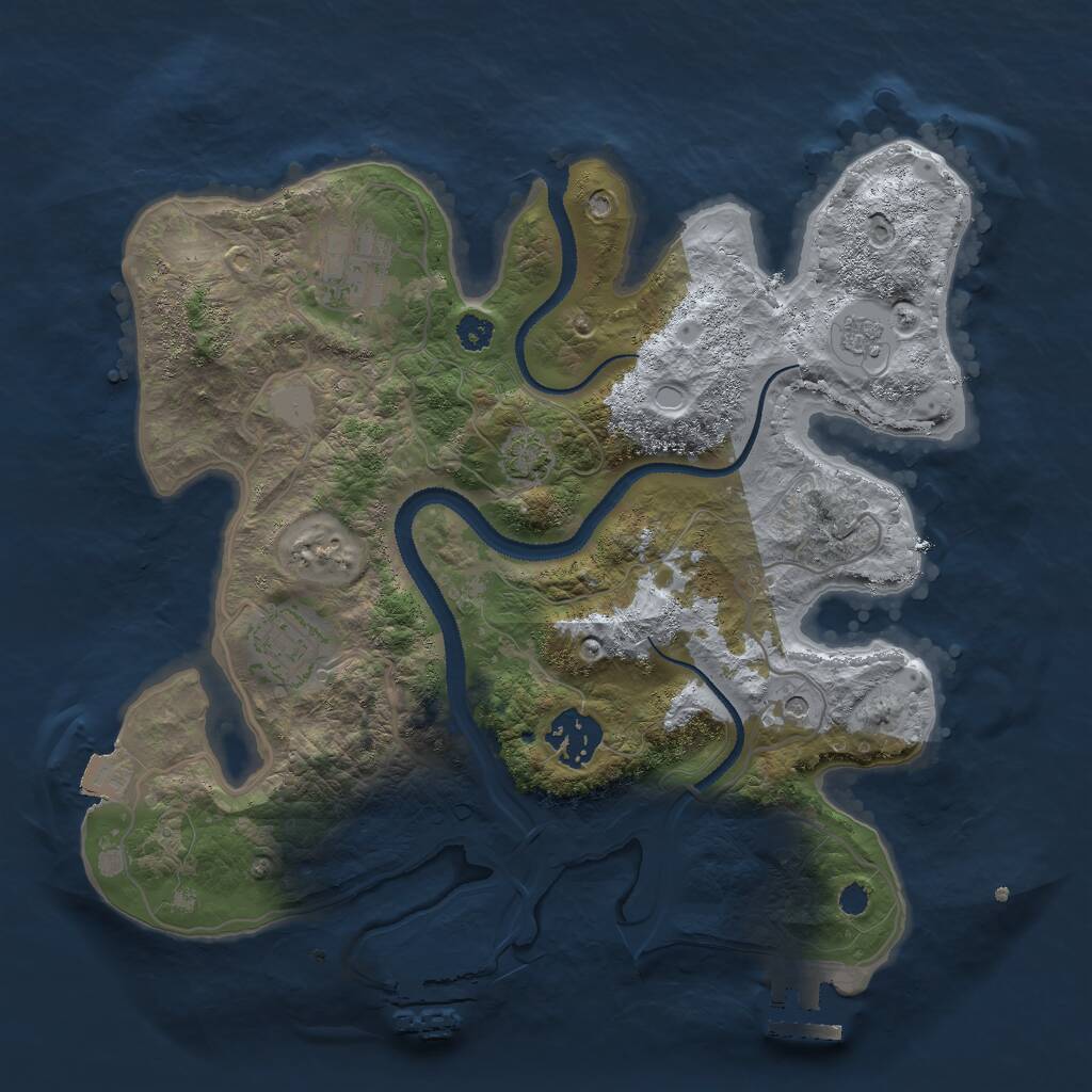 Rust Map: Procedural Map, Size: 3000, Seed: 8456789, 9 Monuments