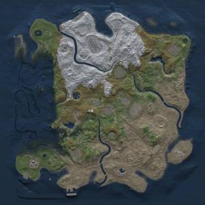 Thumbnail Rust Map: Procedural Map, Size: 4300, Seed: 210815124, 17 Monuments