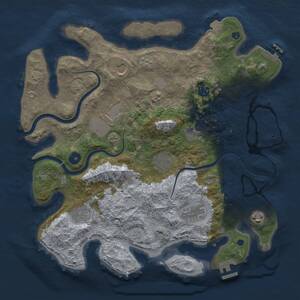 Thumbnail Rust Map: Procedural Map, Size: 3750, Seed: 30061, 15 Monuments