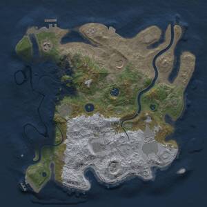 Thumbnail Rust Map: Procedural Map, Size: 3500, Seed: 1932034113, 13 Monuments