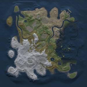 Thumbnail Rust Map: Procedural Map, Size: 3500, Seed: 818813469, 13 Monuments