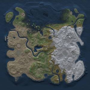 Thumbnail Rust Map: Procedural Map, Size: 4250, Seed: 2063463987, 16 Monuments