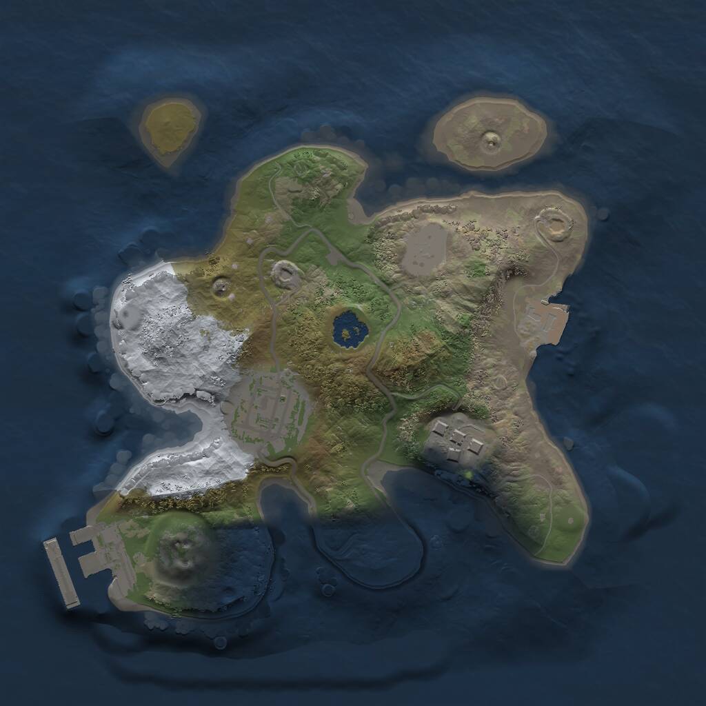 Rust Map: Procedural Map, Size: 2000, Seed: 991332781, 4 Monuments