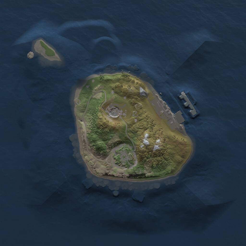 Rust Map: Procedural Map, Size: 1463, Seed: 1337, 4 Monuments