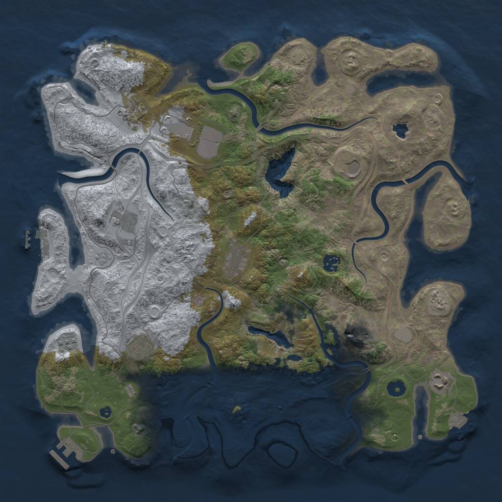 Rust Map: Procedural Map, Size: 4250, Seed: 787147484, 16 Monuments