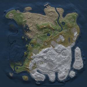 Thumbnail Rust Map: Procedural Map, Size: 3700, Seed: 425070615, 16 Monuments