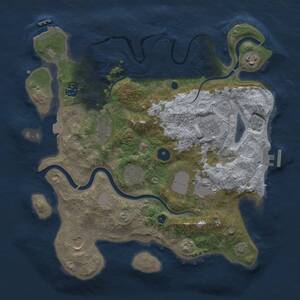 Thumbnail Rust Map: Procedural Map, Size: 3500, Seed: 584719491, 14 Monuments