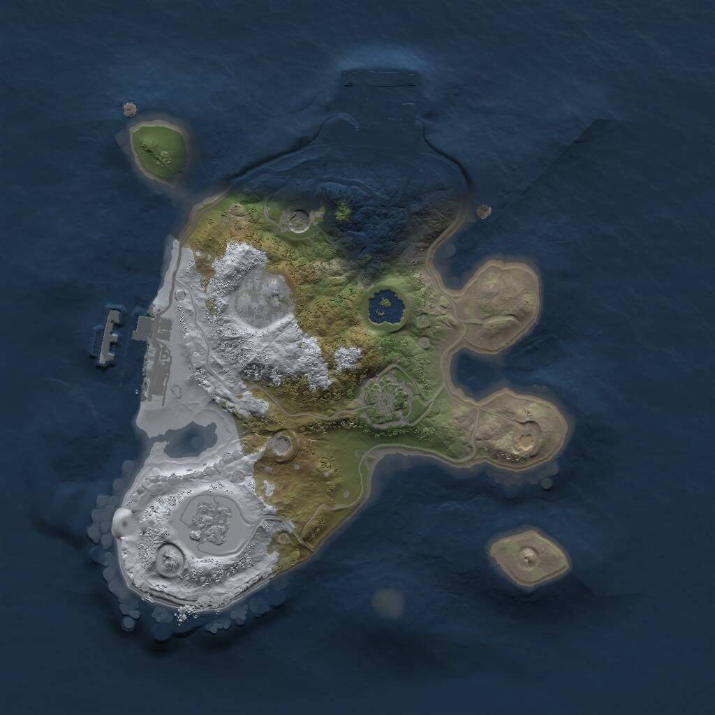 Rust Map: Procedural Map, Size: 2000, Seed: 125468781, 6 Monuments