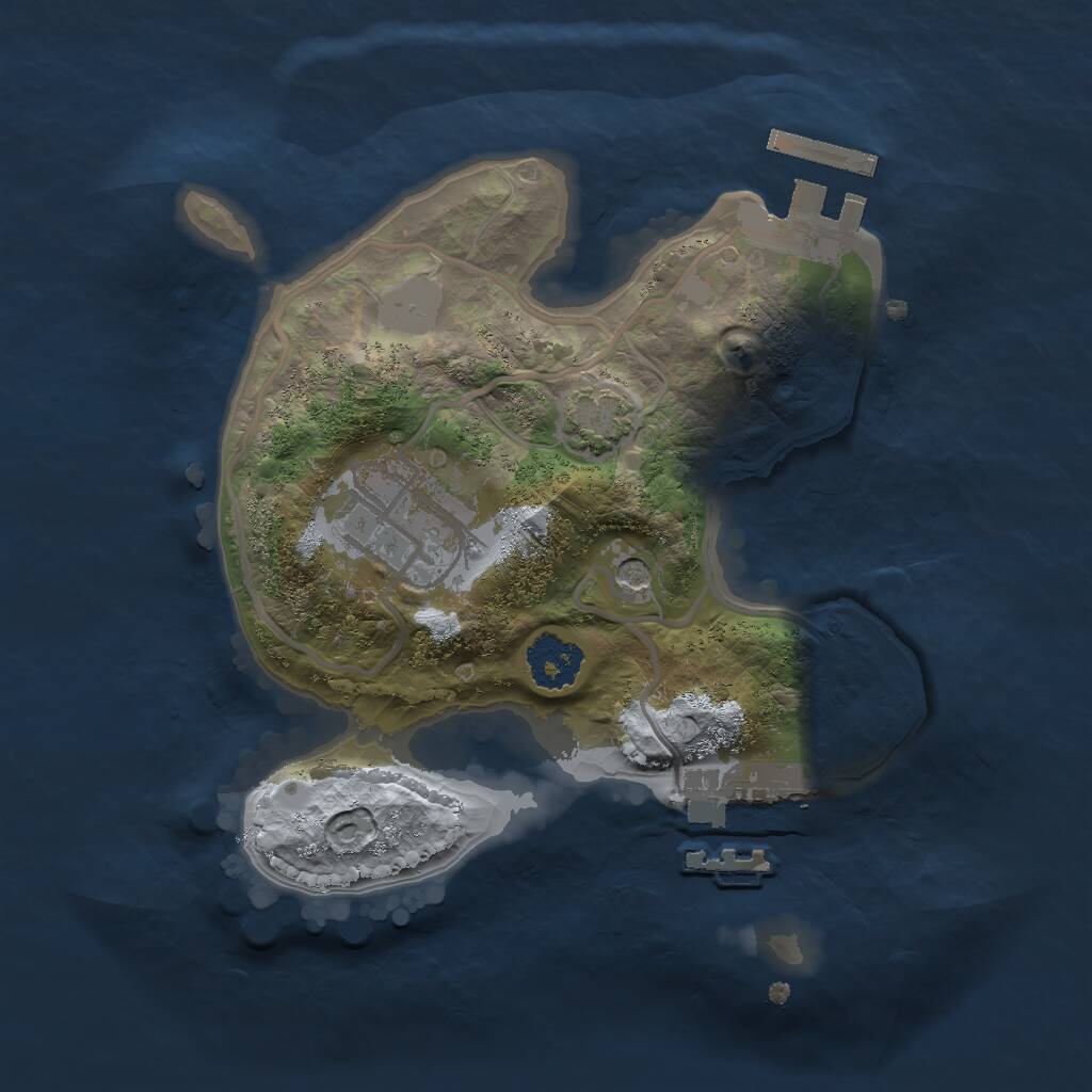 Rust Map: Procedural Map, Size: 2000, Seed: 185161761, 6 Monuments
