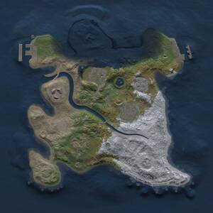 Thumbnail Rust Map: Procedural Map, Size: 2500, Seed: 312345, 9 Monuments