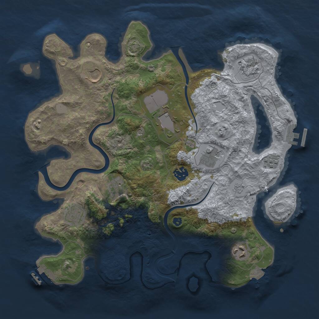 Rust Map: Procedural Map, Size: 3500, Seed: 20260708, 15 Monuments