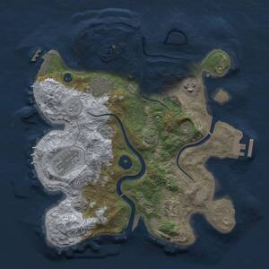 Thumbnail Rust Map: Procedural Map, Size: 3000, Seed: 463158, 11 Monuments
