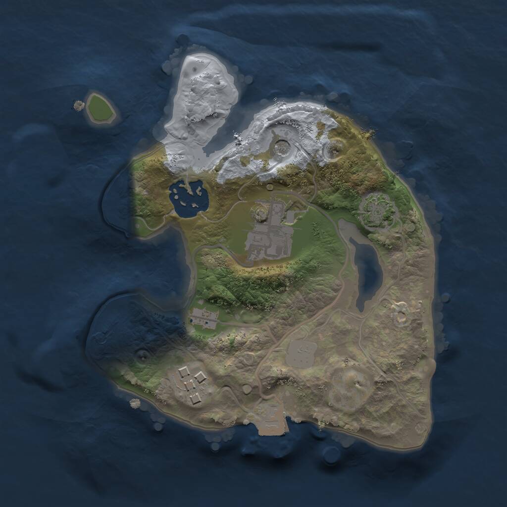 Rust Map: Procedural Map, Size: 1950, Seed: 1586544950, 6 Monuments