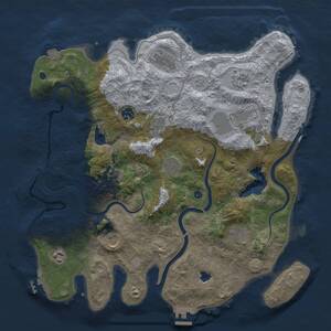 Thumbnail Rust Map: Procedural Map, Size: 4000, Seed: 1910732369, 16 Monuments