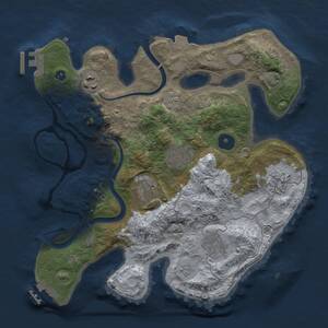 Thumbnail Rust Map: Procedural Map, Size: 3000, Seed: 560678536, 12 Monuments