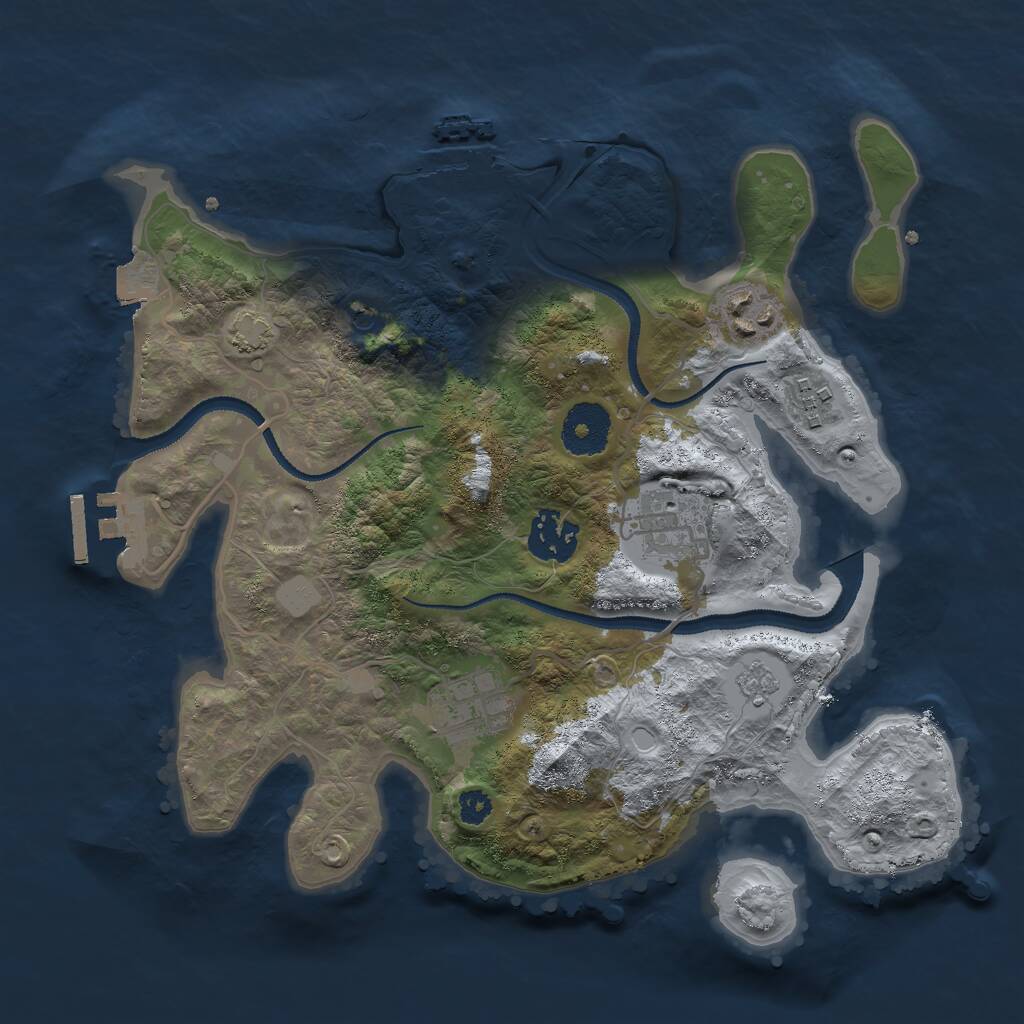 Rust Map: Procedural Map, Size: 3000, Seed: 89431, 11 Monuments