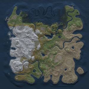 Thumbnail Rust Map: Procedural Map, Size: 4500, Seed: 211213039, 17 Monuments