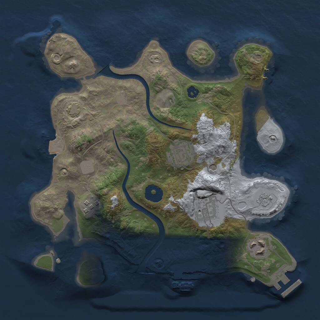 Rust Map: Procedural Map, Size: 2700, Seed: 1634901129, 10 Monuments