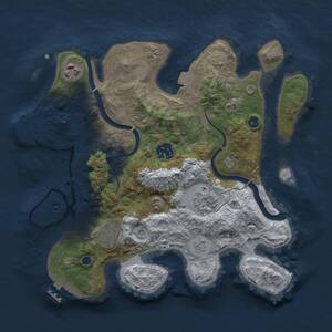 Thumbnail Rust Map: Procedural Map, Size: 3000, Seed: 53877578, 11 Monuments