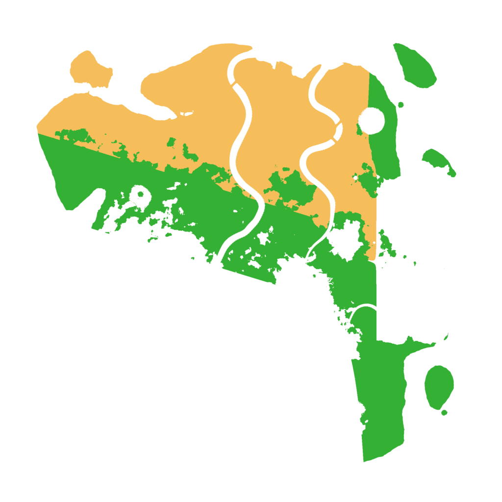 Biome Rust Map: Procedural Map, Size: 3500, Seed: 80087355