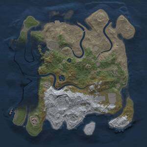 Thumbnail Rust Map: Procedural Map, Size: 3500, Seed: 2081278113, 13 Monuments