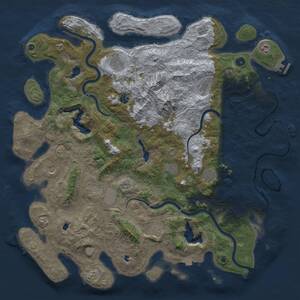 Thumbnail Rust Map: Procedural Map, Size: 5000, Seed: 207804375, 17 Monuments