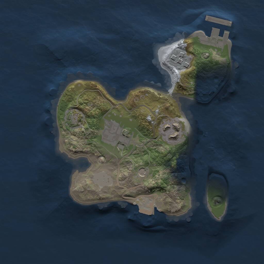 Rust Map: Procedural Map, Size: 2000, Seed: 1334440892, 7 Monuments