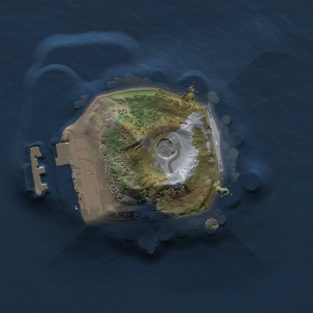 Rust Map: Procedural Map, Size: 1000, Seed: 1010847598, 3 Monuments