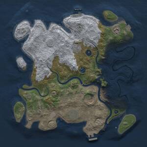 Thumbnail Rust Map: Procedural Map, Size: 3600, Seed: 314200, 13 Monuments