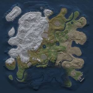 Thumbnail Rust Map: Procedural Map, Size: 3750, Seed: 398576482, 15 Monuments