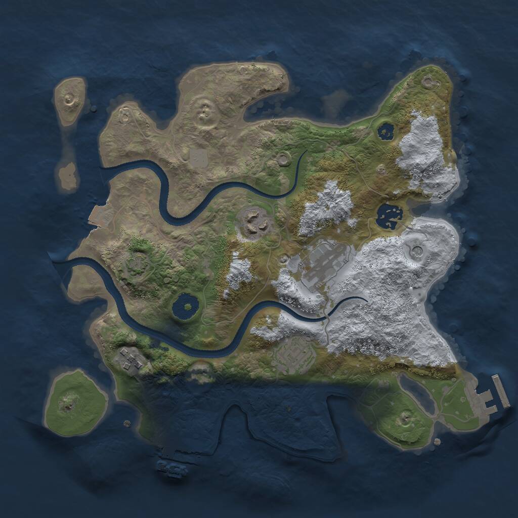 Rust Map: Procedural Map, Size: 3000, Seed: 1656822613, 10 Monuments